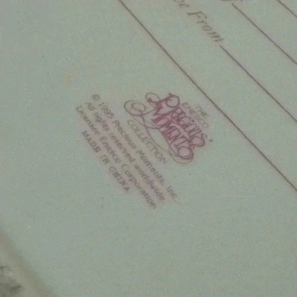 Precious Moments Happy 1st Anniversary Commemorative Plate 1995 - Picture 9 of 9